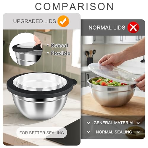 Mixing Bowls with Airtight Clear Lids (6 Count)