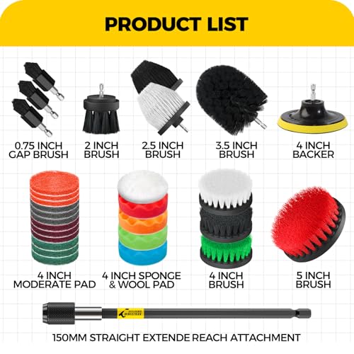 30Piece Drill Brush Attachment Set (30 Count)
