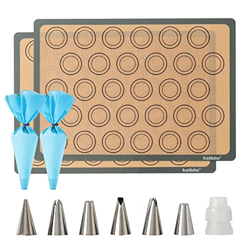 Macaron Silicone Baking Mat Set of 2 Grey