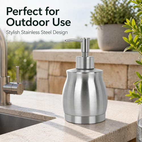 Stainless Steel Countertop Soap Dispenser Liquid Bottle and Pump