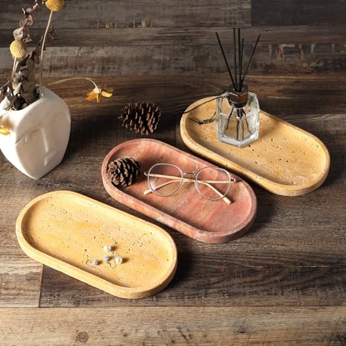 Natural Travertine Tray for Bathroom Vanity