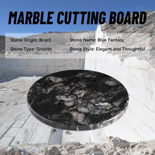 Brazilian Natural Granite Round Cutting Board for Kitchen