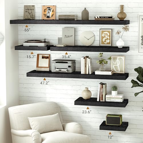 Black Floating Shelves 36 Inch (2 Count)