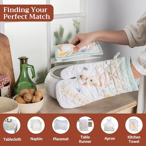 100% Cotton Oven Mitt & Pot Holder Set (2 Count)