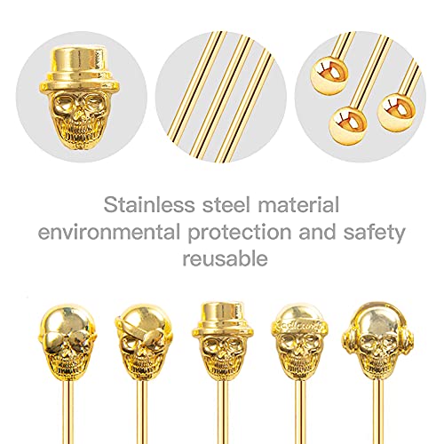 Skull Shape Swizzle Sticks