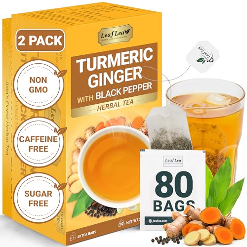 Turmeric Ginger Black Pepper Tea Bags (80 Count)