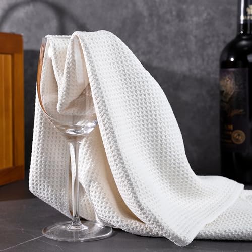 340 GSM Microfiber Waffle Kitchen Dish Tea Towel (12 Count)