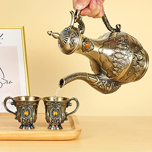 Turkish Tea Coffee Cup and Pot Set Including Teapot
