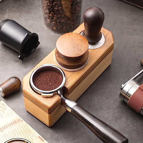 58mm Bottomless Portafilter with Double Shot Filter Basket & Wood Handle for Gaggia Classic