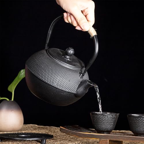 40.6oz Cast Iron Teapot Set with Warmer
