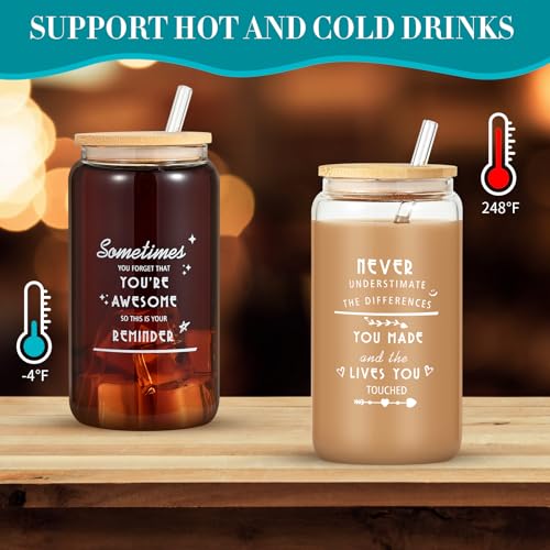 6 Pack Employee Appreciation Gifts Glass Cups (6 Count)