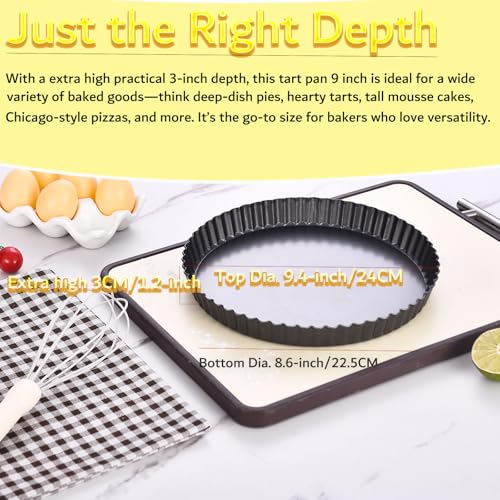 9 Inch Tart Pan with Removable Bottom