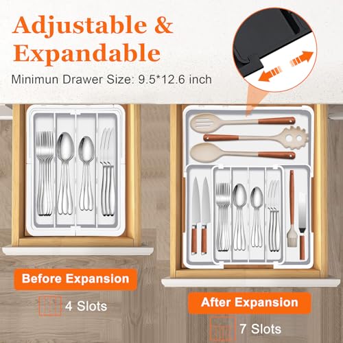 Adjustable Silverware Drawer Organizer