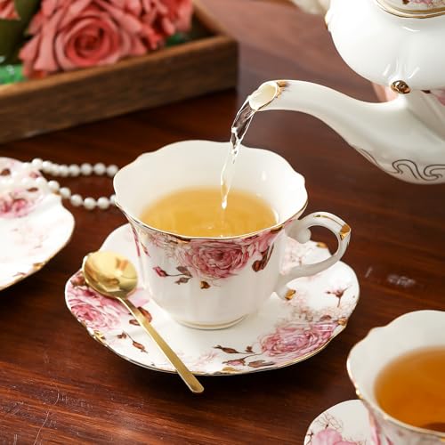 Country Roses Porcelain Tea Set