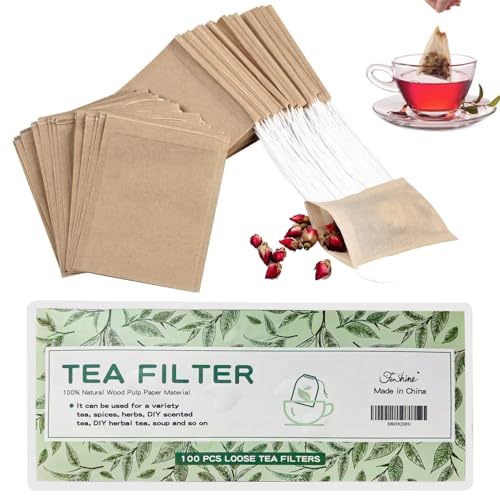 100Pcs Disposable Tea Bags for Loose Leaf Tea (100 Count)