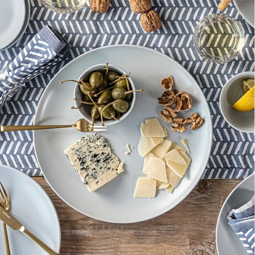 over&back Coupe Stoneware Serving Platter