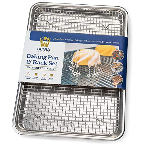 Aluminum Baking Sheet with Cooling Rack Set