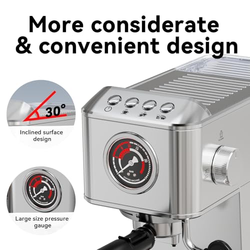 EM623 Espresso Machine 20 Bar with Steam Milk Frother