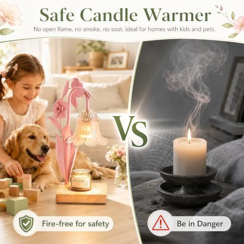 Flower Candle Warmer Lamp with Timer
