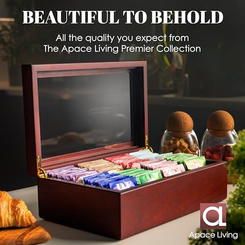 Tea Box Luxury Wooden Tea Bag Organizer from The Apace Premier Collection