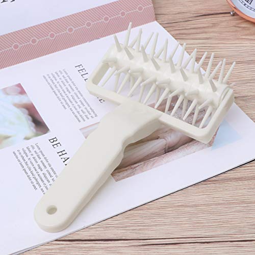 Plastic Pizza Dough Docker Roller 7.87 Inch Baking Spike Roller Pastry Tool Prevents Dough Blistering Even Rising Thin Crust for Pizza and Pastry Preparation