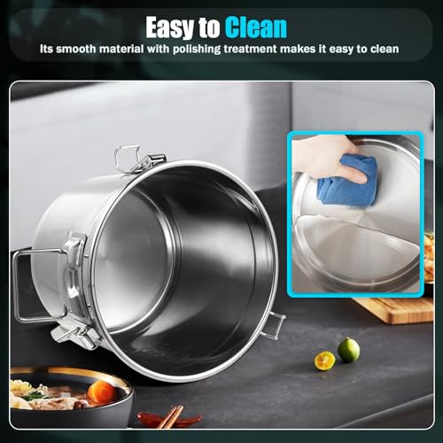 405 OZ Stainless Steel Canister Rice Cereal Grain Storage Containers with Lid Airtight Coffee Bean Storage Milk Flour Sugar Food Storage for Home Bar Restaurant