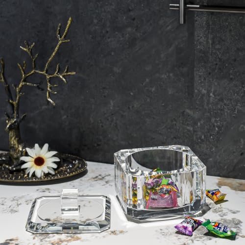 Crystal Candy Dish with Lid Hand
