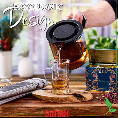 Glassware 1 Quart Teapot with Metal Mesh Infuser