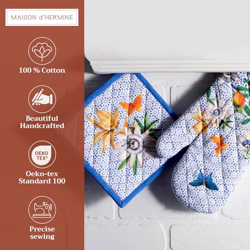 100% Cotton Oven Mitt & Pot Holder Set (2 Count)