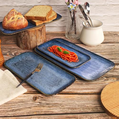 Porcelain Plate Set Large Serving Tray Set of 4 (4 Count)