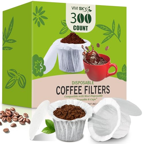 Disposable K Cup Filters with Lids (300 Count)