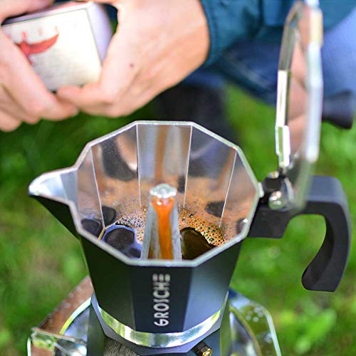 Milano Stovetop Espresso Maker Moka Pot 9 espresso Cup 15.2oz Black