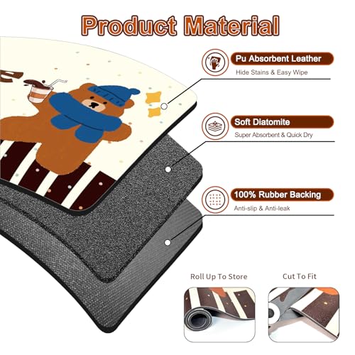 Absorbent Dish Drying Mat for Kitchen Counter