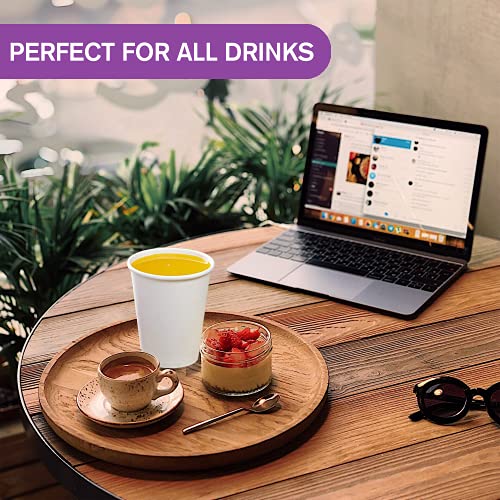 White Disposable Paper Coffee Cups (100 Count)