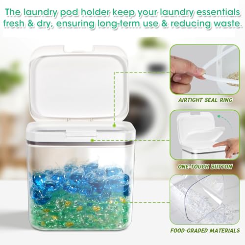 2 Pack Laundry Pods Container with One (2 Count)