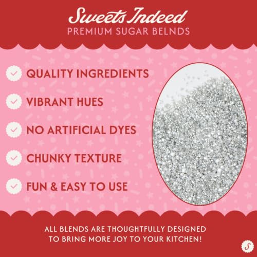 Silver Sanding Sugar Crystals for Baking & Decorating (5.11 Ounce)