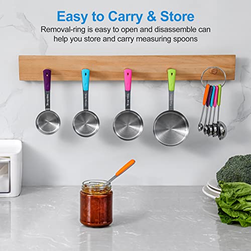 13 Piece Measuring Cups and Spoons Set Stainless Steel for Cooking & Baking (13 Ounce)
