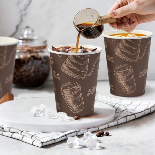 10 oz 180 Pack Disposable Paper Coffee Cups Hot (180 Count)