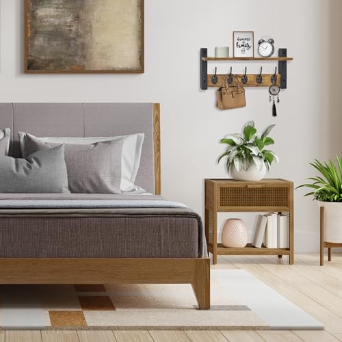 Coat Rack Wall Mount with Shelf