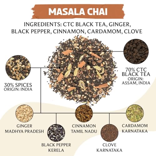 Masala Chai Tea Loose Leaf CTC TEA (8.82 Ounce)