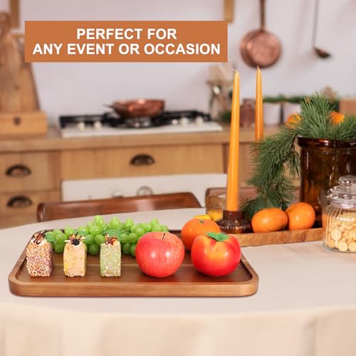 Large Wooden Trays for Serving Food Acacia Charcuterie Boards Party Platter