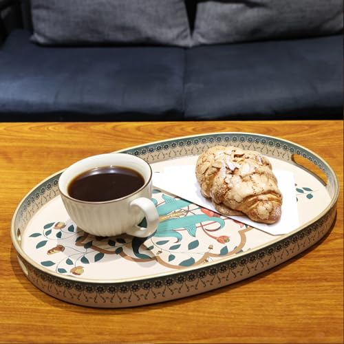 Oval Plastic Serving Tray with Handles