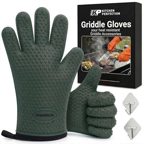 Silicone Griddle Grill Gloves Heat Resistant Oven Mitts