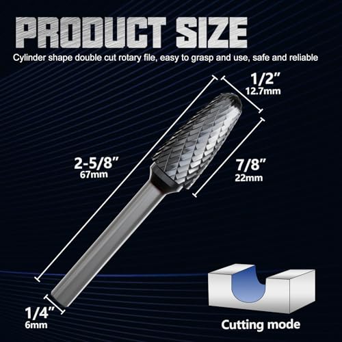 Arc Cylinder with Ball Top Die Grinder Bit