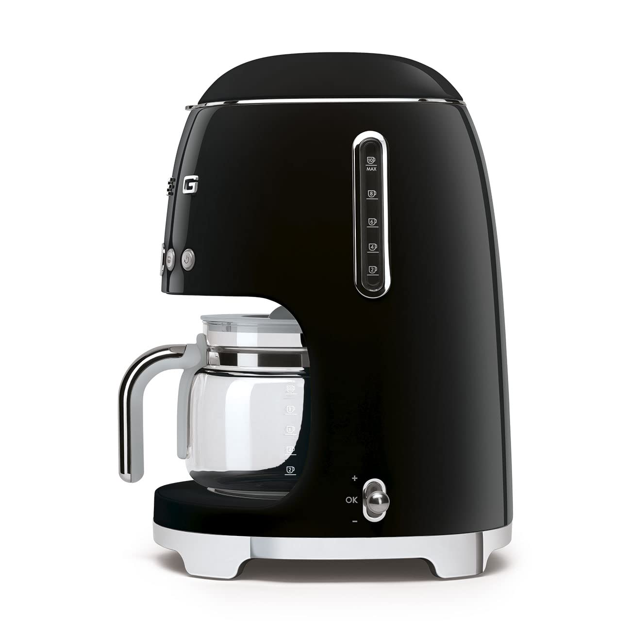 50's Retro Style Aesthetic Drip Coffee Machine with 10 Cup Glass Carafe (10 Count)