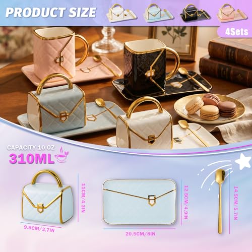 Handbag Coffee Mug Set (4 Count)