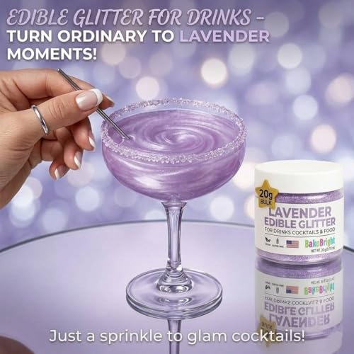 Purple Edible Glitter for Drinks 20g