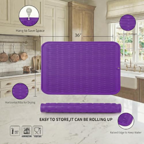 Silicone Dish Drying Mat for Multiple Usage