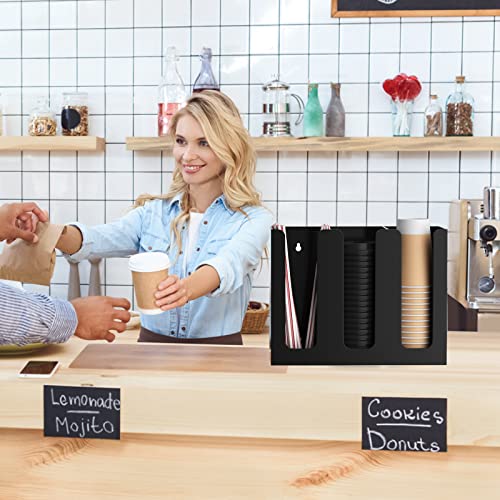 Acrylic Coffee Cup and Lid Storage Organizer Holder