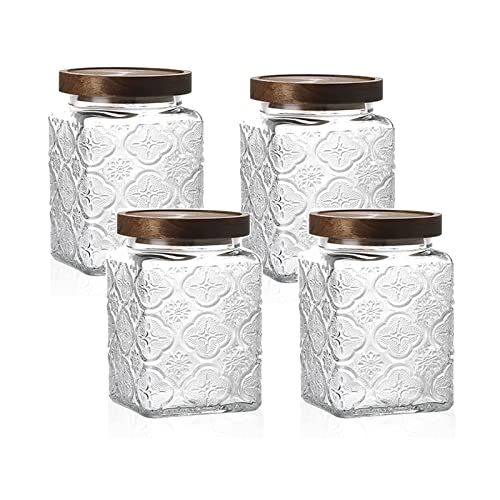 Vintage Glass Airtight Storage Jar Set of 4